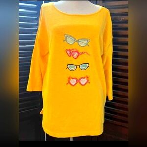 Yellow Retro Bua Bua Sweater- XXL